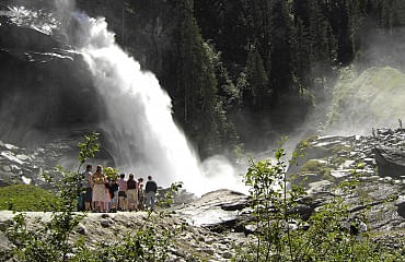 Die Krimmler Wasserfälle im Naturpark hohe Tauern.